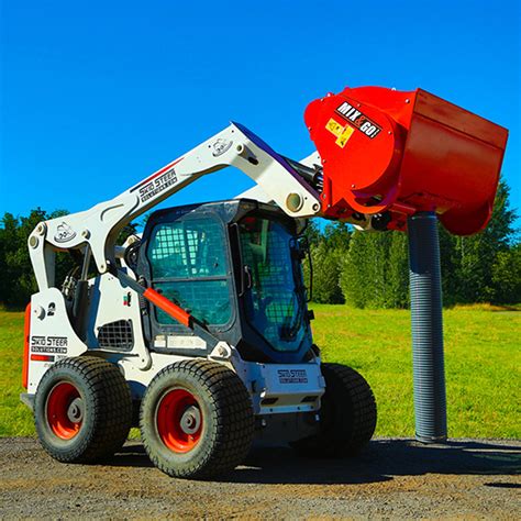 cement mixer attachment for skid steer|skid steer mounted cement mixer.